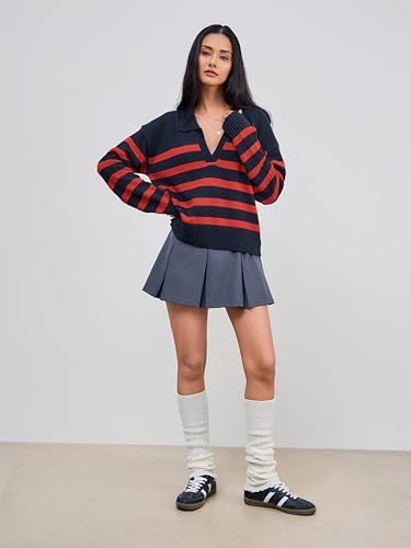 Marlow™ Striped V-Neck Knit Sweater