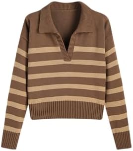 Marlow™ Striped V-Neck Knit Sweater