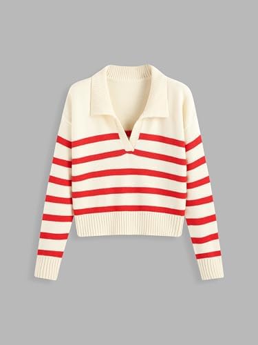 Marlow™ Striped V-Neck Knit Sweater