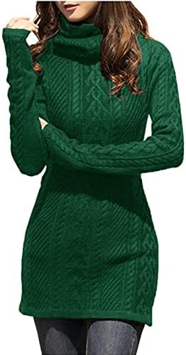 Cream Turtleneck Sweater Dress