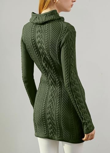 Cream Turtleneck Sweater Dress