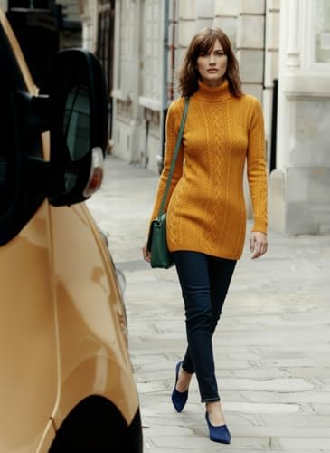 Cream Turtleneck Sweater Dress