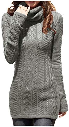 Cream Turtleneck Sweater Dress