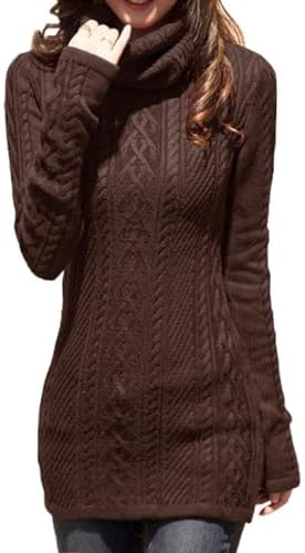 Cream Turtleneck Sweater Dress