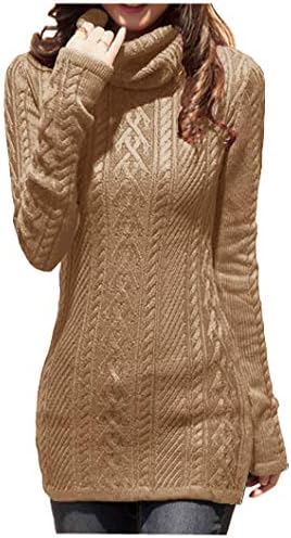 Cream Turtleneck Sweater Dress