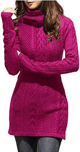 Cream Turtleneck Sweater Dress