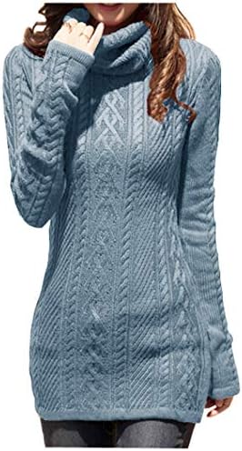 Cream Turtleneck Sweater Dress