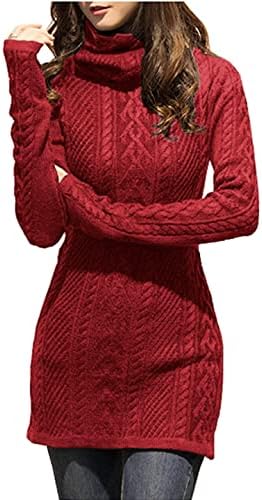 Cream Turtleneck Sweater Dress