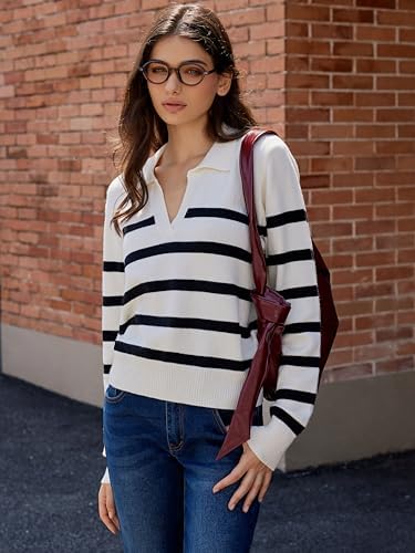 Marlow™ Striped V-Neck Knit Sweater