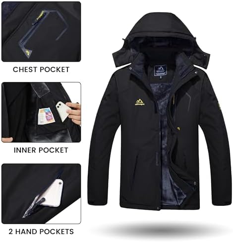 Black Softshell Winter Jacket (Men)