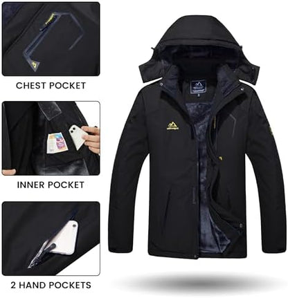 Black Softshell Winter Jacket (Men)
