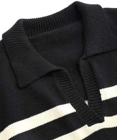 Marlow™ Striped V-Neck Knit Sweater