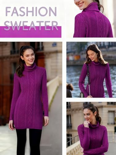 Cream Turtleneck Sweater Dress