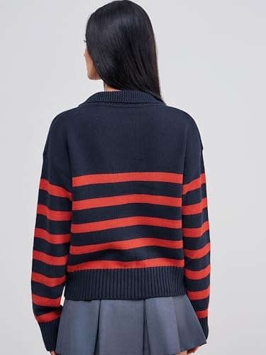 Marlow™ Striped V-Neck Knit Sweater