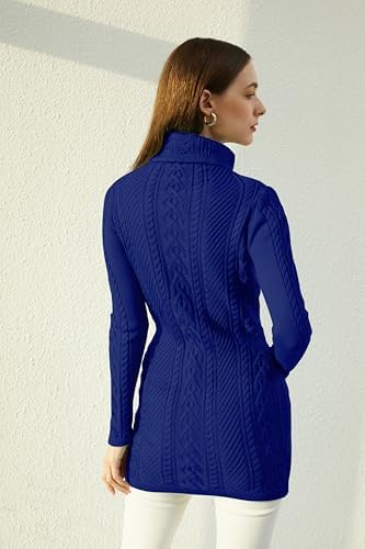 Cream Turtleneck Sweater Dress