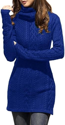 Cream Turtleneck Sweater Dress