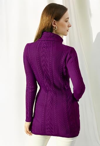 Cream Turtleneck Sweater Dress