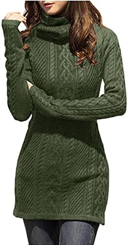 Cream Turtleneck Sweater Dress