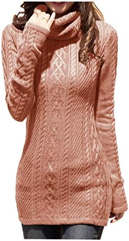 Cream Turtleneck Sweater Dress