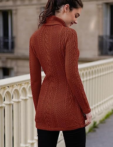 Cream Turtleneck Sweater Dress