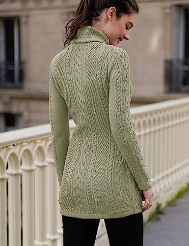 Cream Turtleneck Sweater Dress