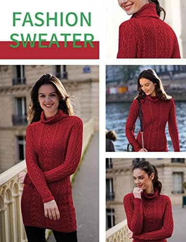 Cream Turtleneck Sweater Dress