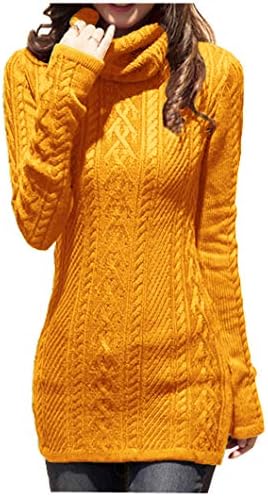 Cream Turtleneck Sweater Dress