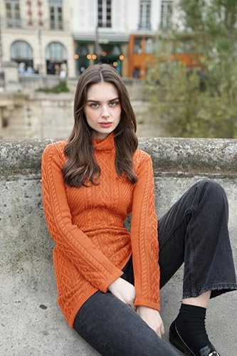 Cream Turtleneck Sweater Dress