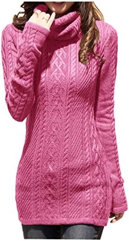 Cream Turtleneck Sweater Dress