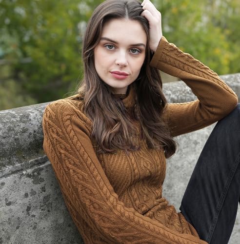 Cream Turtleneck Sweater Dress