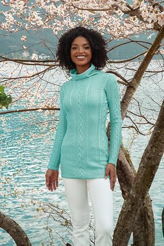 Cream Turtleneck Sweater Dress