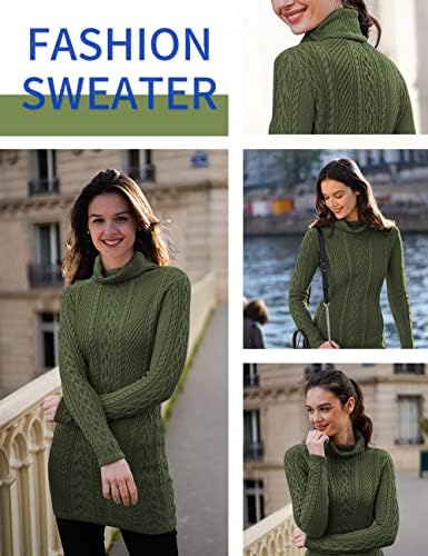 Cream Turtleneck Sweater Dress