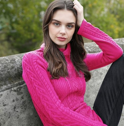 Cream Turtleneck Sweater Dress