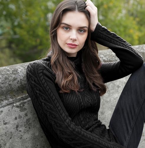 Cream Turtleneck Sweater Dress