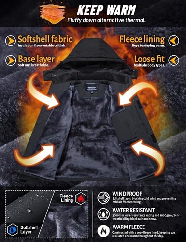 Black Softshell Winter Jacket (Men)