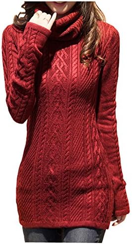 Cream Turtleneck Sweater Dress