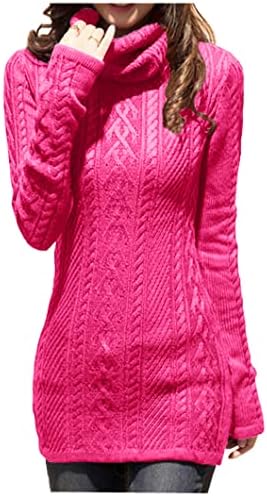 Cream Turtleneck Sweater Dress