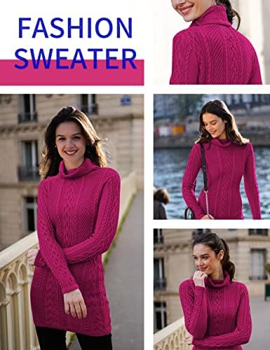 Cream Turtleneck Sweater Dress