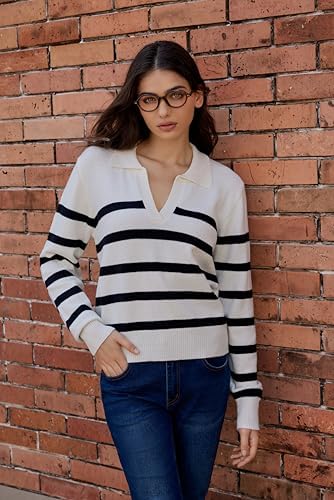 Marlow™ Striped V-Neck Knit Sweater