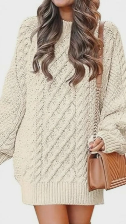 Haven™ Oversized Cable-Knit Sweater Dress